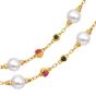 Judith Ripka  Tourmaline, Diamond & South Sea Pearl Chain Necklace