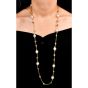 Judith Ripka  Tourmaline, Diamond & South Sea Pearl Chain Necklace