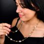 Judith Ripka  Tourmaline, Diamond & South Sea Pearl Chain Necklace