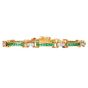 18K Yellow Gold Emerald & Diamond Tennis Bracelet