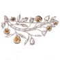 Estate 16.52ct GIA Natural Fancy Diamond Leaf Pin Brooch