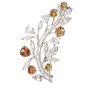 Estate 16.52ct GIA Natural Fancy Diamond Leaf Pin Brooch