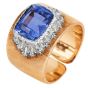  Buccellati Vintage Certified 3.50ct Ceylon Sapphire 18K Gold Ring |Dover Jewelry|