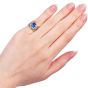  Buccellati Vintage Certified 3.50ct Ceylon Sapphire 18K Gold Ring |Dover Jewelry|