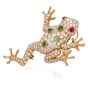 Oscar Heyman 7.27cts Diamond Frog Gold Pin Brooch