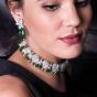 Extraordinary GIA Diamond Emerald Platinum Clip-On Day & Night Earrings