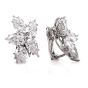 Extraordinary GIA Diamond Emerald Platinum Clip-On Day & Night Earrings