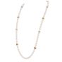 Estate 1960s 7.50cts Diamond Pearl 18K Gold Long Statement Necklace|Dover Jewelry|