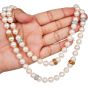 Estate 1960s 7.50cts Diamond Pearl 18K Gold Long Statement Necklace|Dover Jewelry|