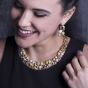 Estate GIA Fancy Pink, Yellow & White Diamond  Gold Pendant Earrings