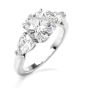 GIA Certified 3.41cts Round Brilliant Cut Diamond Platinum Engagement Ring