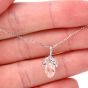 Vintage 2.49 carats Briolette Diamond 18K Gold Pendant Necklace