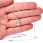 Vintage 2.49 carats Briolette Diamond 18K Gold Pendant Necklace