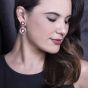 Estate Heart Diamond Ruby Gold Day & Night Earrings