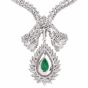 GIA 17.18ct Pear Emerald & Diamond 18k Gold Necklace l Dover Jewelry Miami