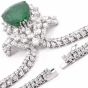 GIA 17.18ct Pear Emerald & Diamond 18k Gold Necklace l Dover Jewelry Miami