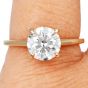 GIA 2.02 Brilliant Round 18K Gold Solitaire Engagement Ring|Dover Jewelry|