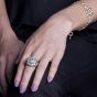 Estate  Multi Gem Diamond Cluster cocktail Gold ring