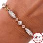 Michael Beaudry 4.30ct Pink Yellow Diamond Platinum Gold Bracelet