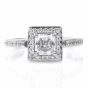 GIA Asscher Cut Diamond Platinum Engagement Ring
