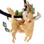 Estate Diamond Emerald Ruby Yellow Gold Iberian ‘Toro Bravo' Pendant Necklace 