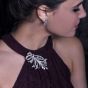Antique 15.69cts Diamond Platinum Flower Brooch Pin l Dover Jewelry
