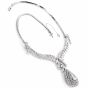 Celebrity 33.01cttw Baguettes Pear Diamond Platinum Drop Necklace|Dover Jewelry|