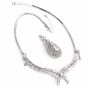 Celebrity 33.01cttw Baguettes Pear Diamond Platinum Drop Necklace|Dover Jewelry|