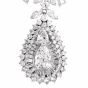 Celebrity 33.01cttw Baguettes Pear Diamond Platinum Drop Necklace|Dover Jewelry|