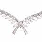 Celebrity 33.01cttw Baguettes Pear Diamond Platinum Drop Necklace|Dover Jewelry|