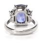 Estate Natural No Heat 9.07ct Ceylon Sapphire Trapezoid Diamond Platinum Ring