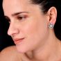 GIA 7.42cttw Diamond Platinum Star Statement Earrings|Dover Jewelry|