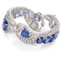 GIA Diamond 119.89cts No-Heat Sapphire Platinum Bracelet-Dover Jewelry