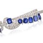 GIA Diamond 119.89cts No-Heat Sapphire Platinum Bracelet-Dover Jewelry