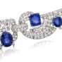 GIA Diamond 119.89cts No-Heat Sapphire Platinum Bracelet-Dover Jewelry