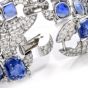 GIA Diamond 119.89cts No-Heat Sapphire Platinum Bracelet-Dover Jewelry