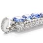 GIA Diamond 119.89cts No-Heat Sapphire Platinum Bracelet-Dover Jewelry