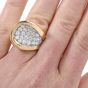 1970's Kutchinsky Diamond 18-Karat Yellow Gold Cocktail Ring