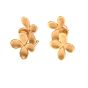  Angela Cummings 1980s Yellow Gold  Clip-on Flower Earrings