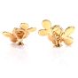  Angela Cummings 1980s Yellow Gold  Clip-on Flower Earrings