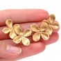  Angela Cummings 1980s Yellow Gold  Clip-on Flower Earrings