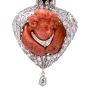Giulio Nardi Antique Coral Blackamoor diamond 18k-Gold Lapel Brooch