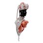 Giulio Nardi Antique Coral Blackamoor diamond 18k-Gold Lapel Brooch