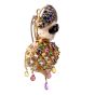 Nardi Moretto Antique multi-Gem yellow gold Arlecchino Lapel Brooch Pin