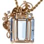 Seaman Schepps Vintage Aquamarine Diamond Brooch Pin Pendant 