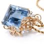 Seaman Schepps Vintage Aquamarine Diamond Brooch Pin Pendant 