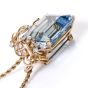 Seaman Schepps Vintage Aquamarine Diamond Brooch Pin Pendant 