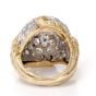 Vinatge-diamond-platinum-yellow-gold-bombe-cocktail-ring