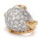 Vinatge-diamond-platinum-yellow-gold-bombe-cocktail-ring