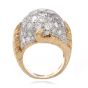 Vinatge-diamond-platinum-yellow-gold-bombe-cocktail-ring